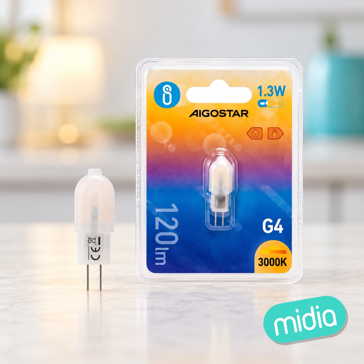 Lámpara LED (Blanco lechoso) G4 1.3W