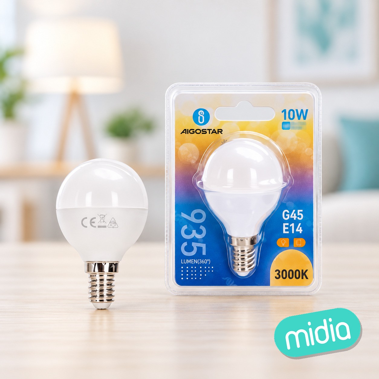 Bombilla LED G45-E14-10W-3000K-935lm