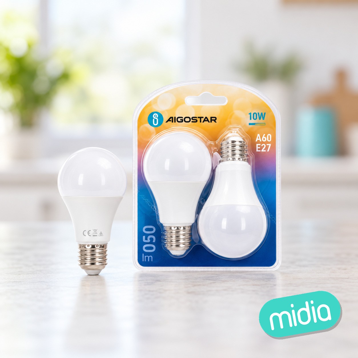 Bombilla LED A60-E27-10W-3000K-950lm-2 unidades