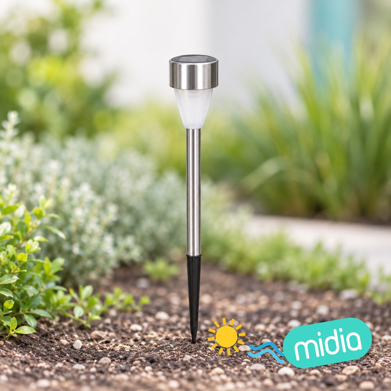 Luz solar LED para cesped-2700K-plástico-IP44