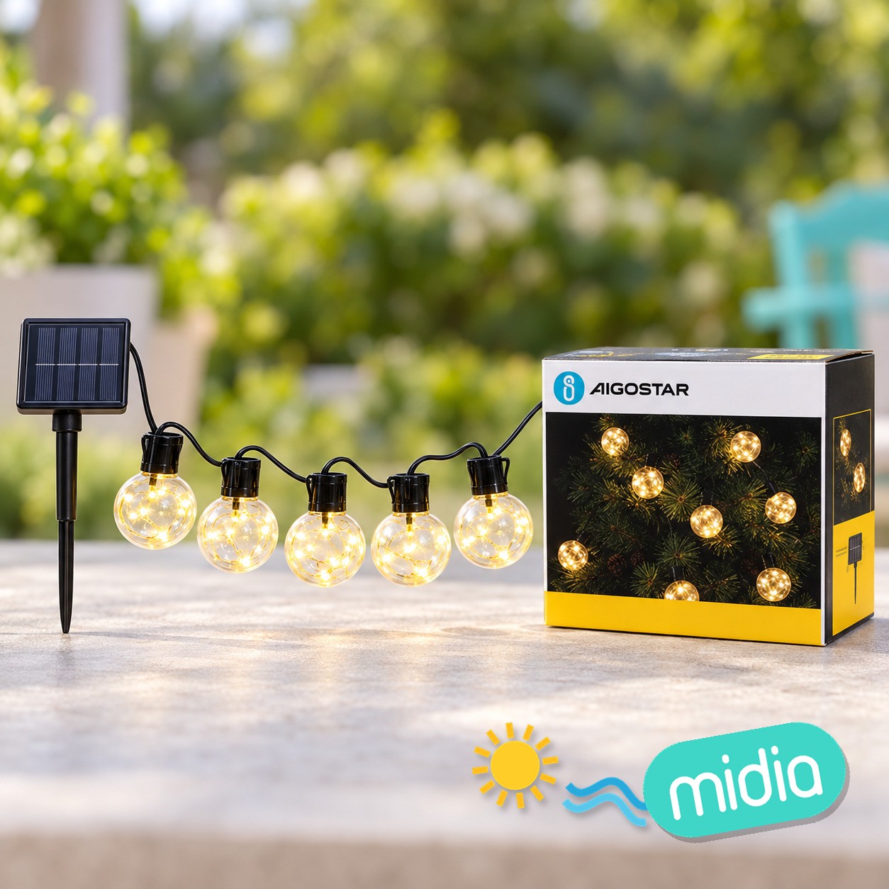 Luces de cadena-80LED-L5m-Luz cálida-50cm/LED