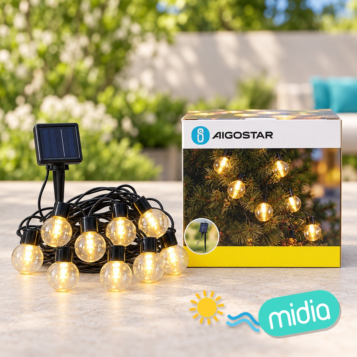 Luces de cadena-10LED-L5m-Luz cálida-50cm/LED
