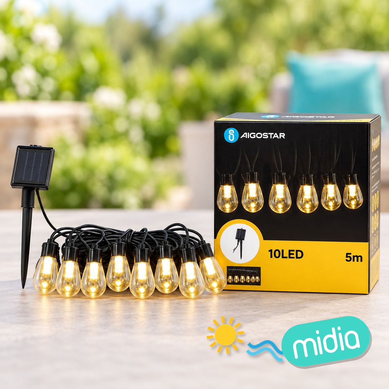 Luces de cadena-10LED-L5m-Luz cálida-50cm/LED