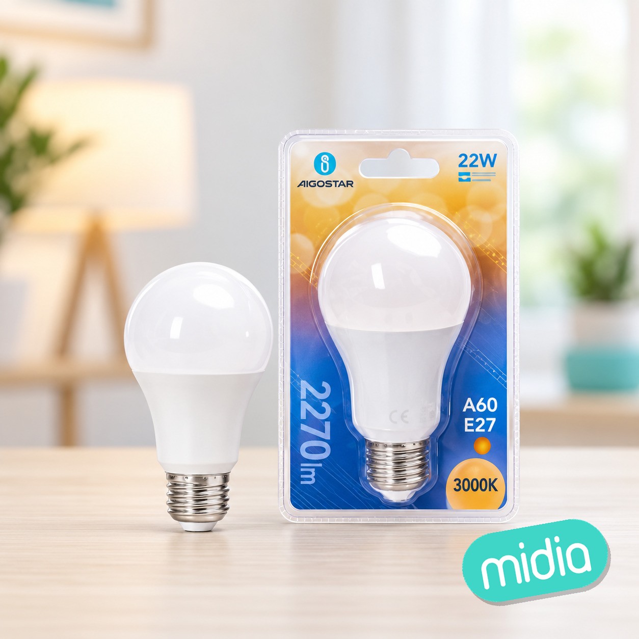 Bombilla led a60-e27-22w-3000k-2270lm