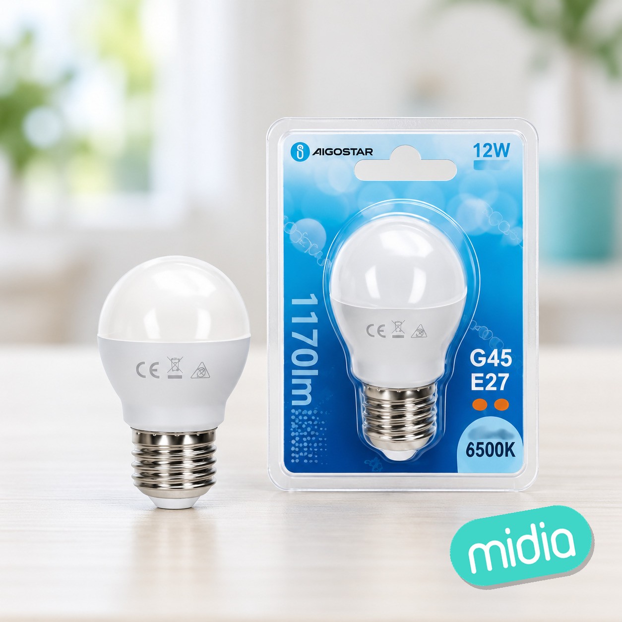 Bombilla LED G45 12W 6500K 1170lm E27