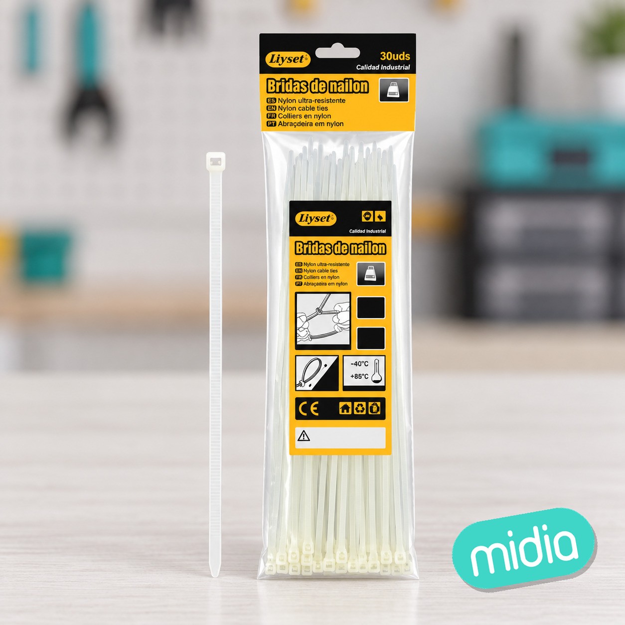 Bridas de nailon 4.8x350mm