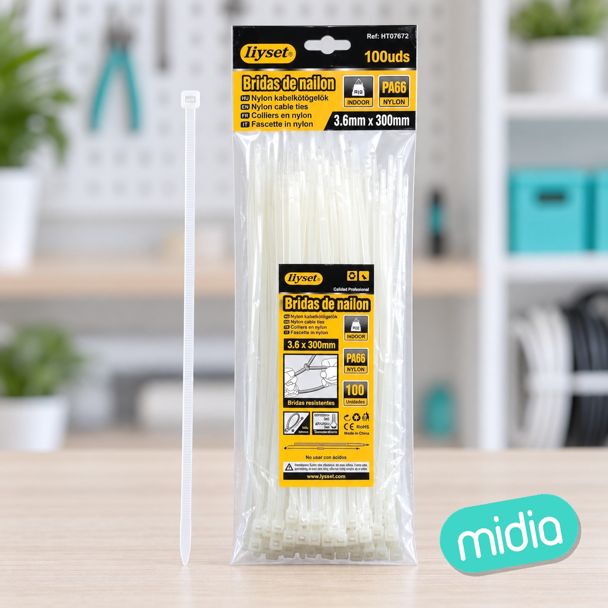 Bridas nylon blanca 3.6x300mm