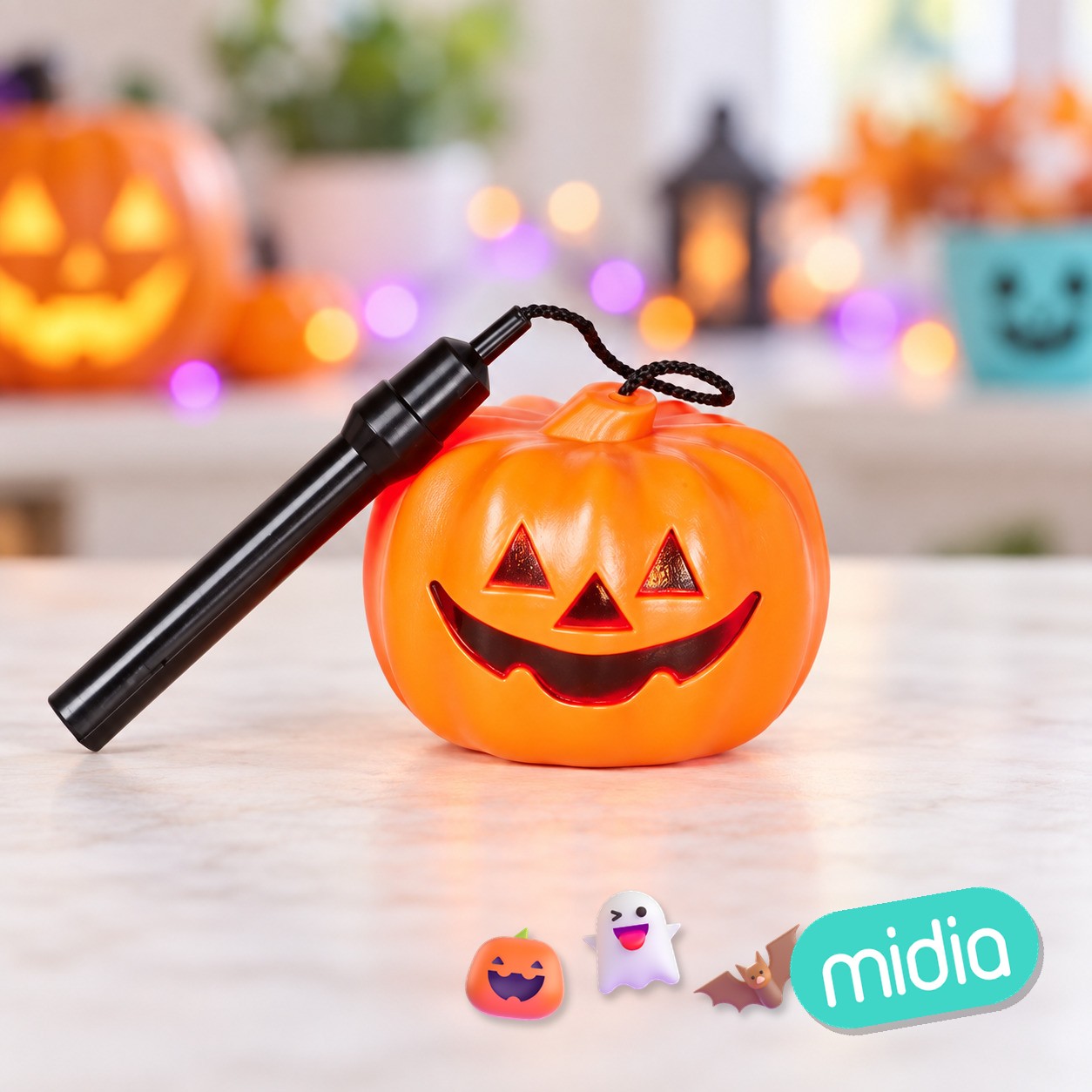 Calabaza con luz mango 12cm