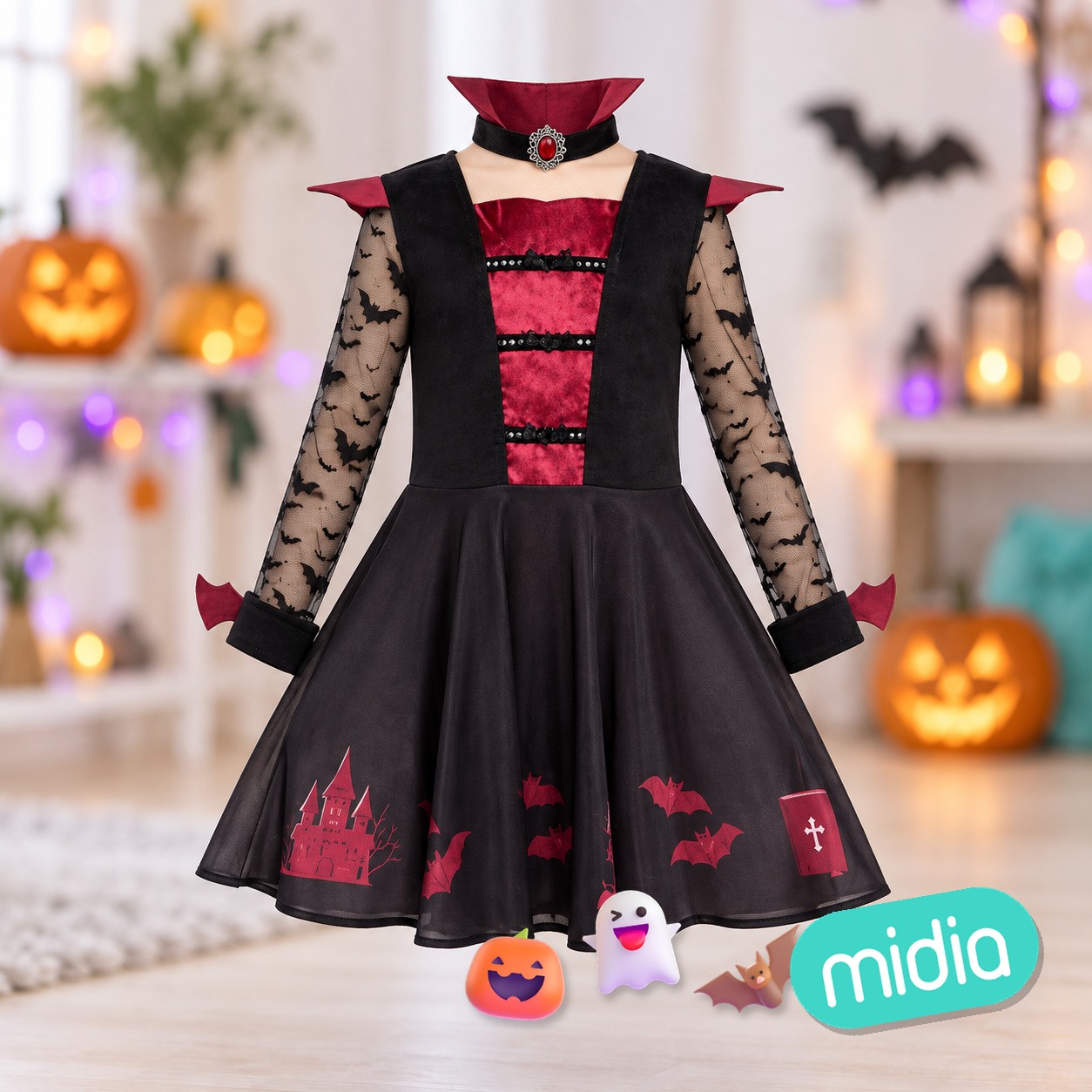 Vampiresa vestido bat 10-12