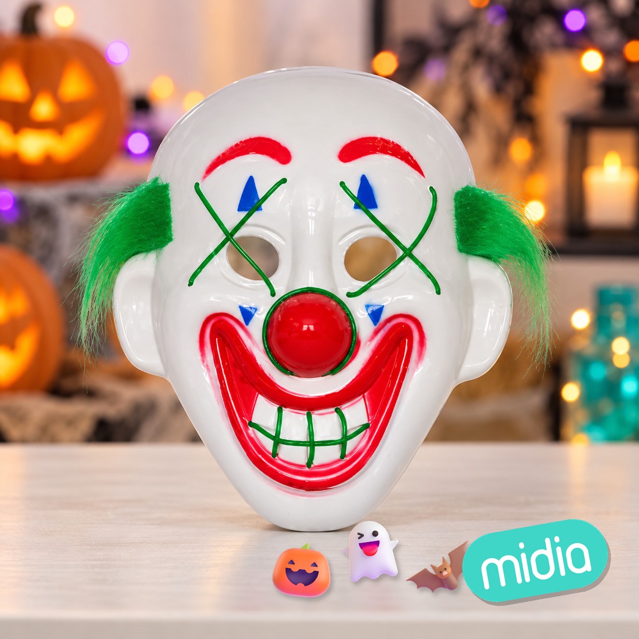 Mascara payaso luz