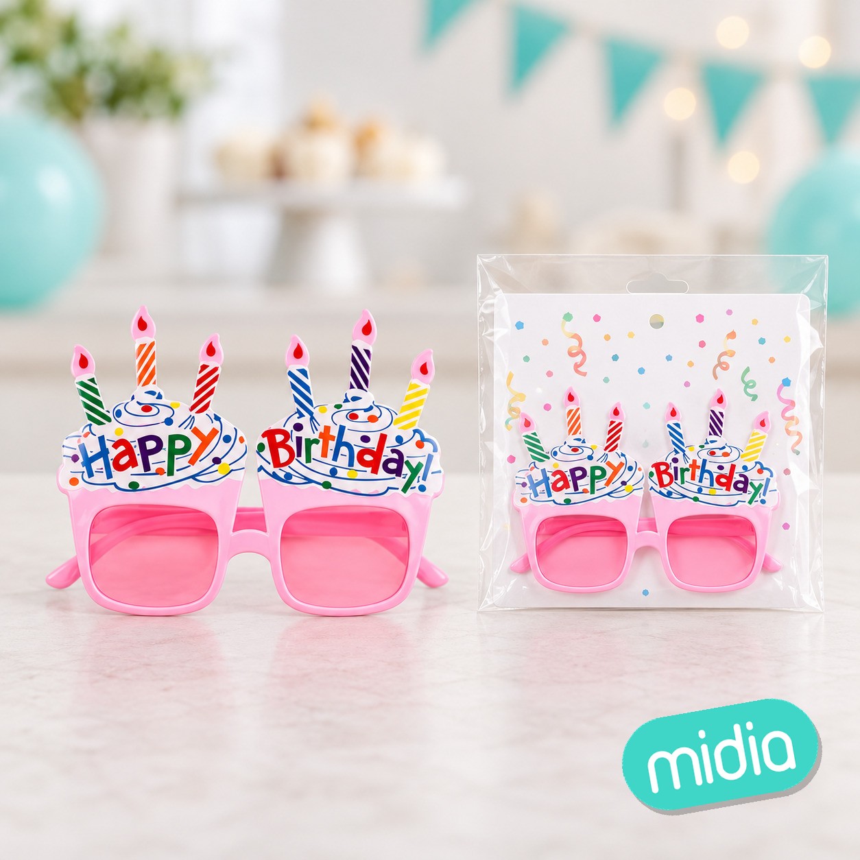 Gafas happy birthday velas