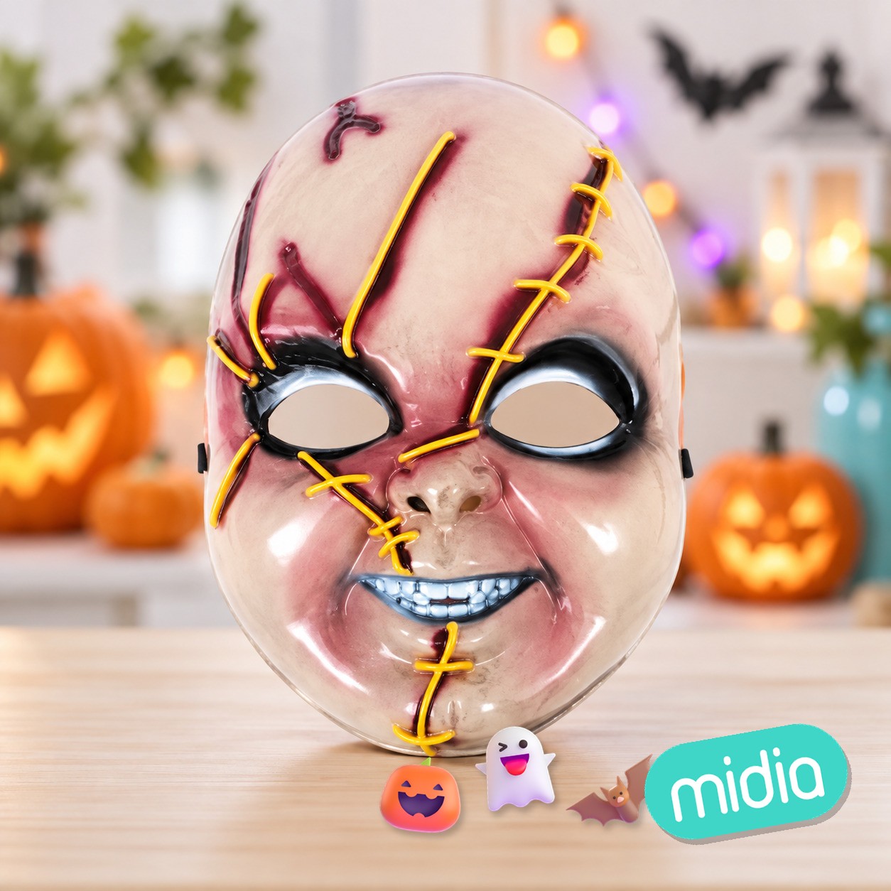 Mascara plastico doll tubos de luz