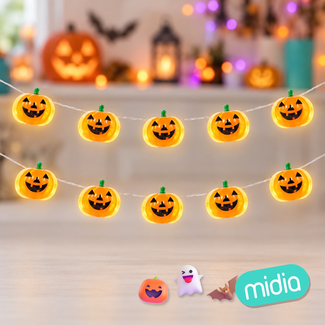 Guirnalda luz mini calabazas