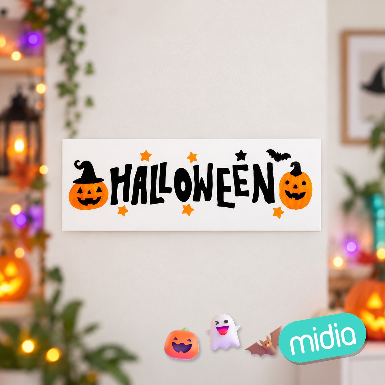 Pegatina gel halloween