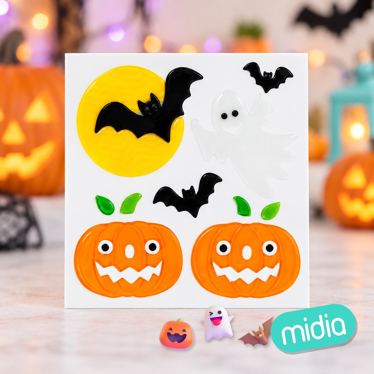 Pegatina gel calabaza