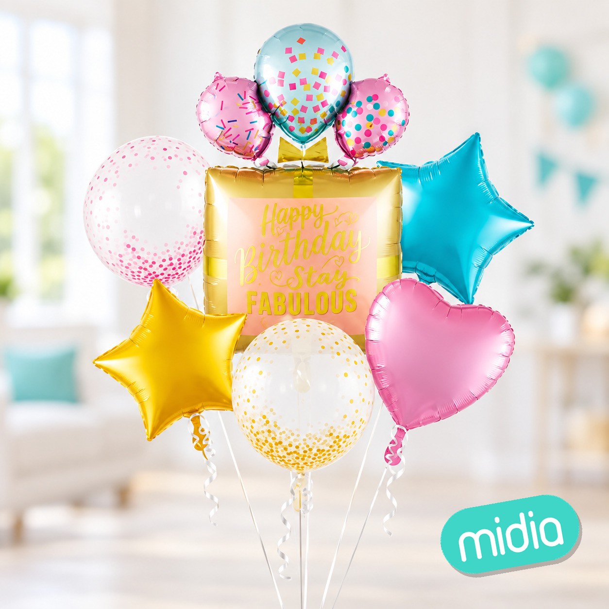 Set globo mylar bubble perfume 6pc