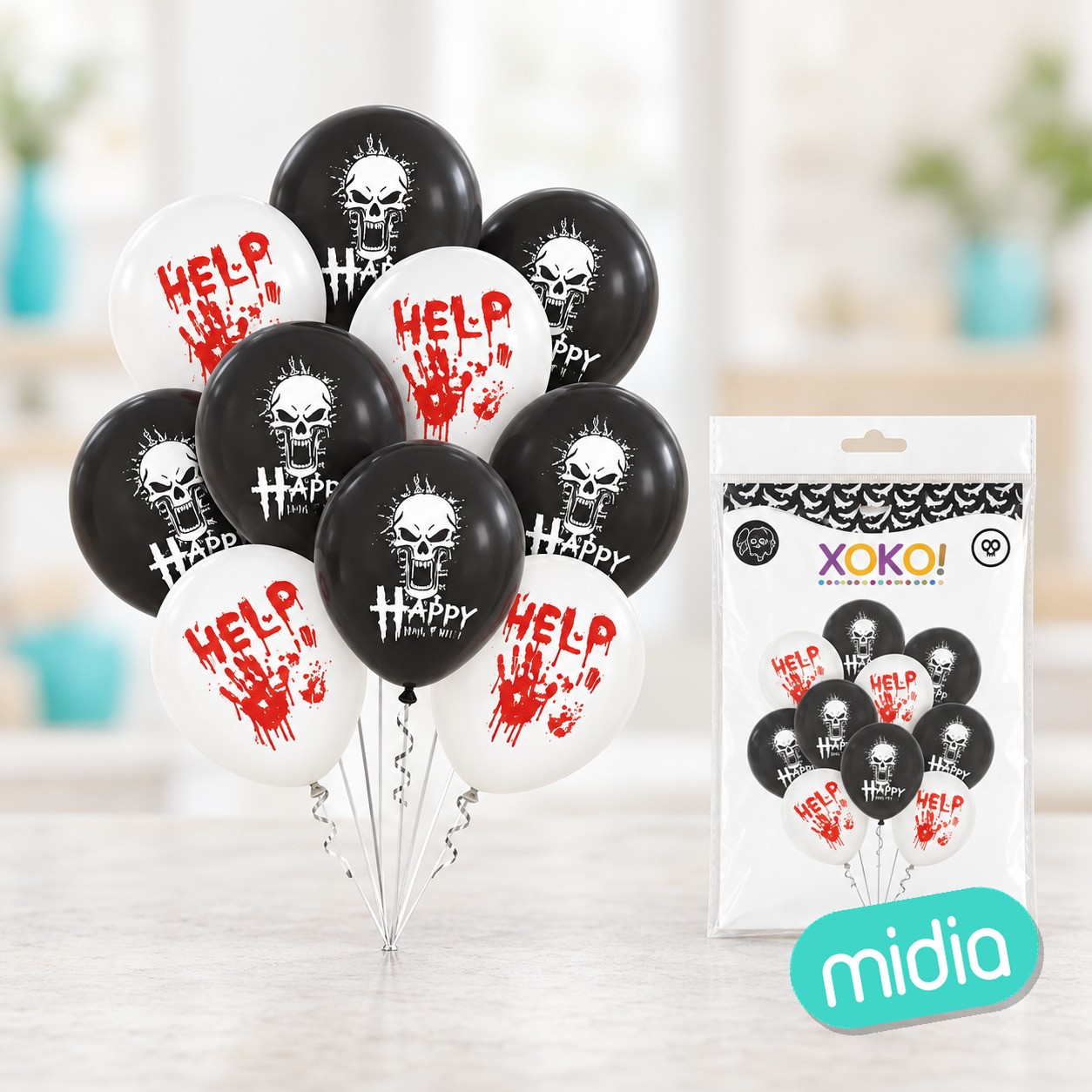 Globos halloween surtidos 10pc