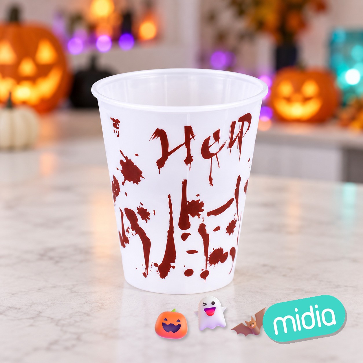 Vaso 9oz hlw sangre 12pc