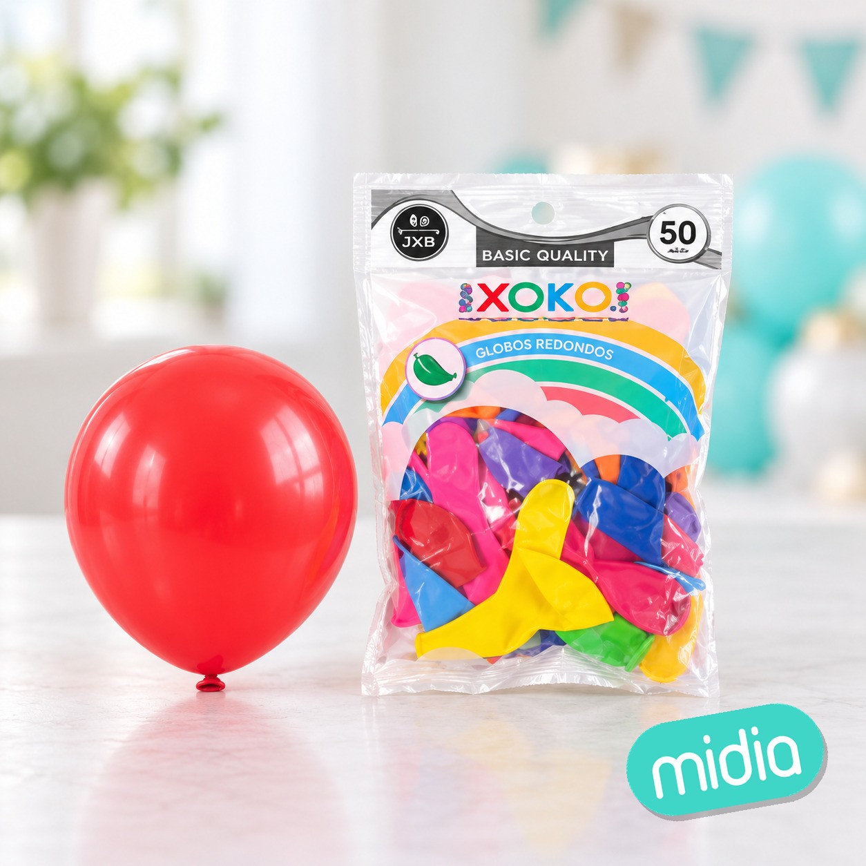 Globos 50pc 1.5g 23cm surtido