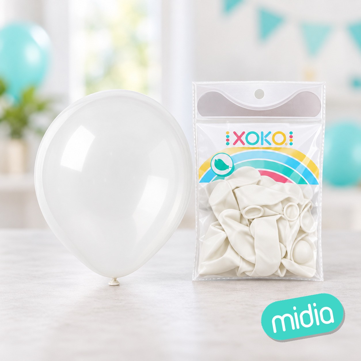Globos 10pc 2.2g 25cm blanco