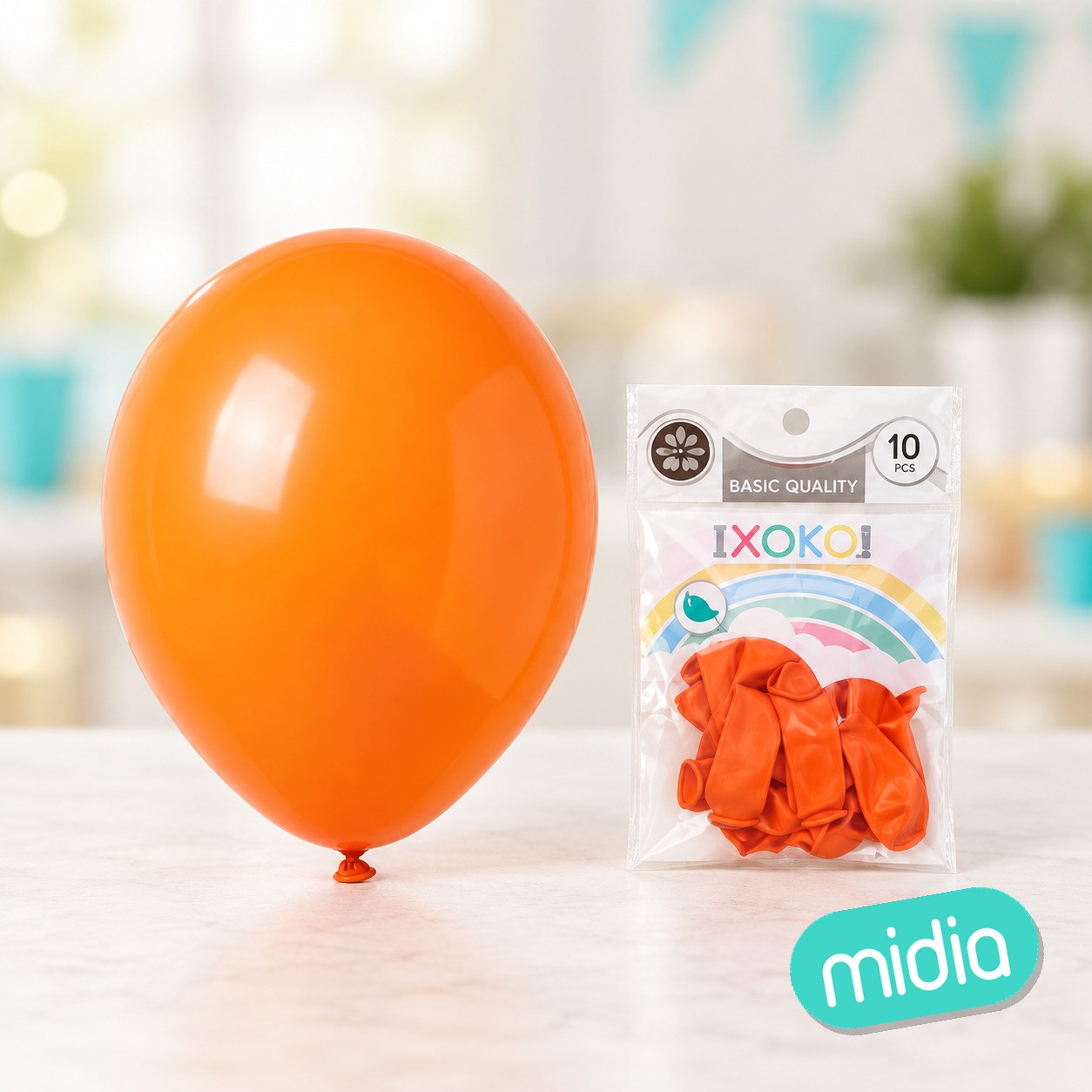 Globos 10pc 2.2g 25cm naranja