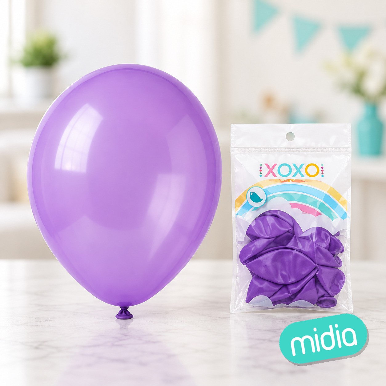 Globos 10pc 2.2g 25cm morado
