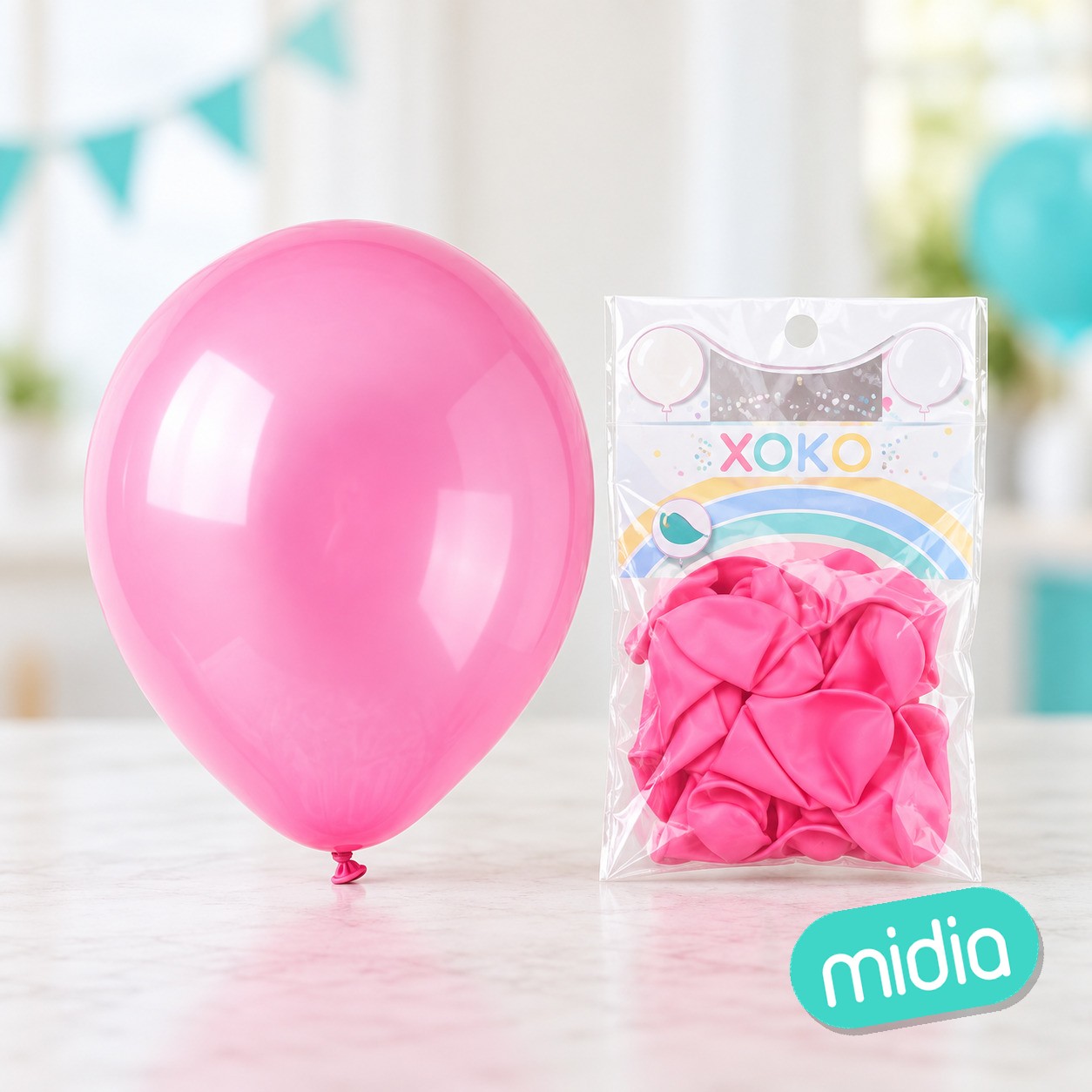 Globos 10pc 2.2g 25cm rosa chicle