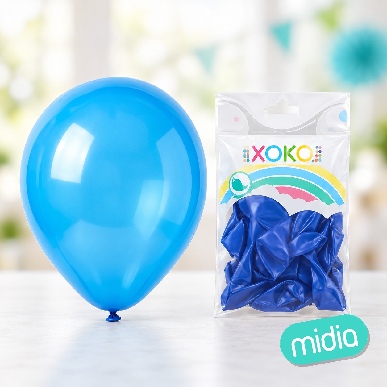 Globos 10pc 2.2g 25cm azul osc