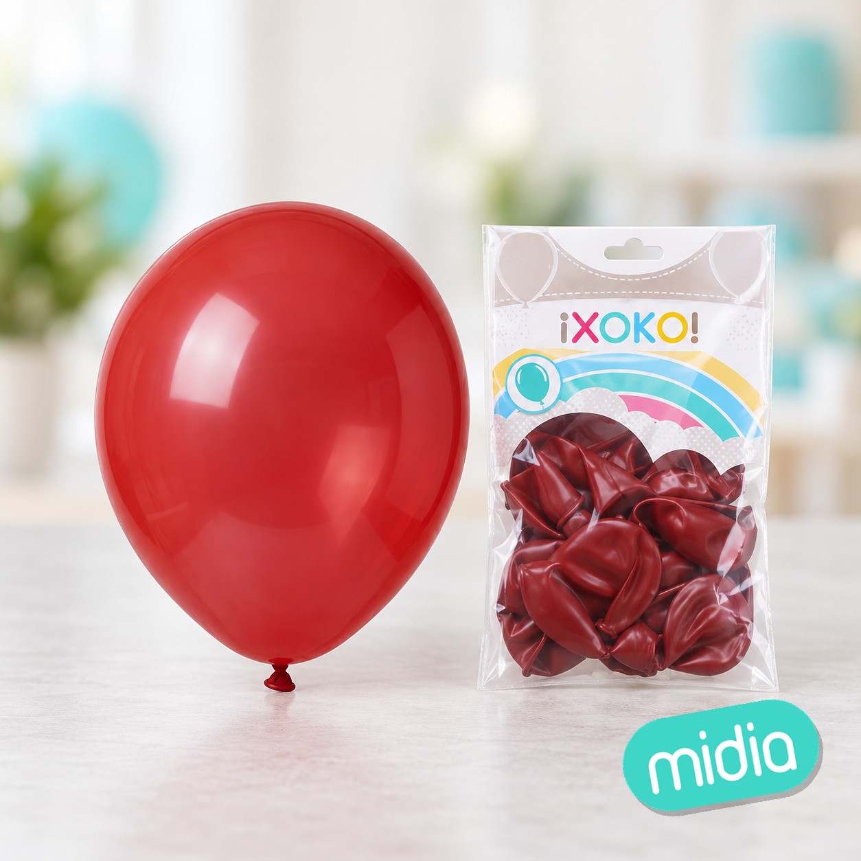 Globos 10pc 2.2g 25cm granate