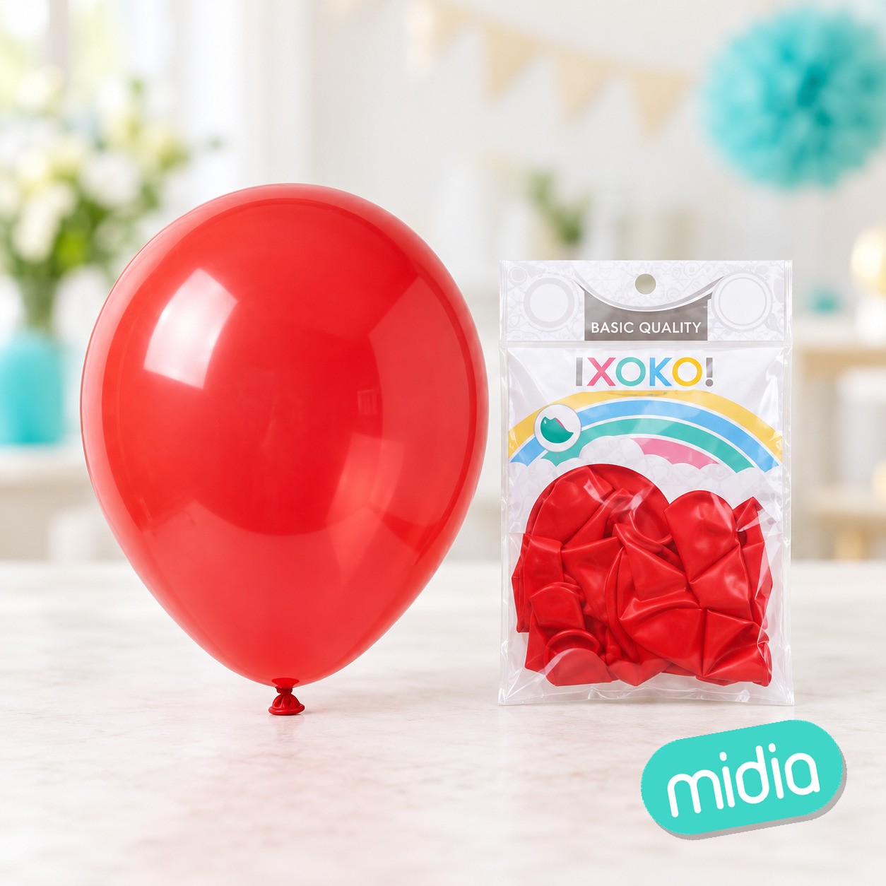 Globos 10pc 2.2g 25cm rojo