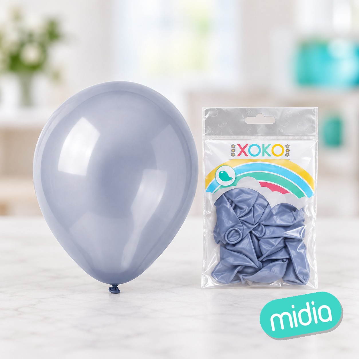 Globos 10pc 2.2g 25cm gris macaron