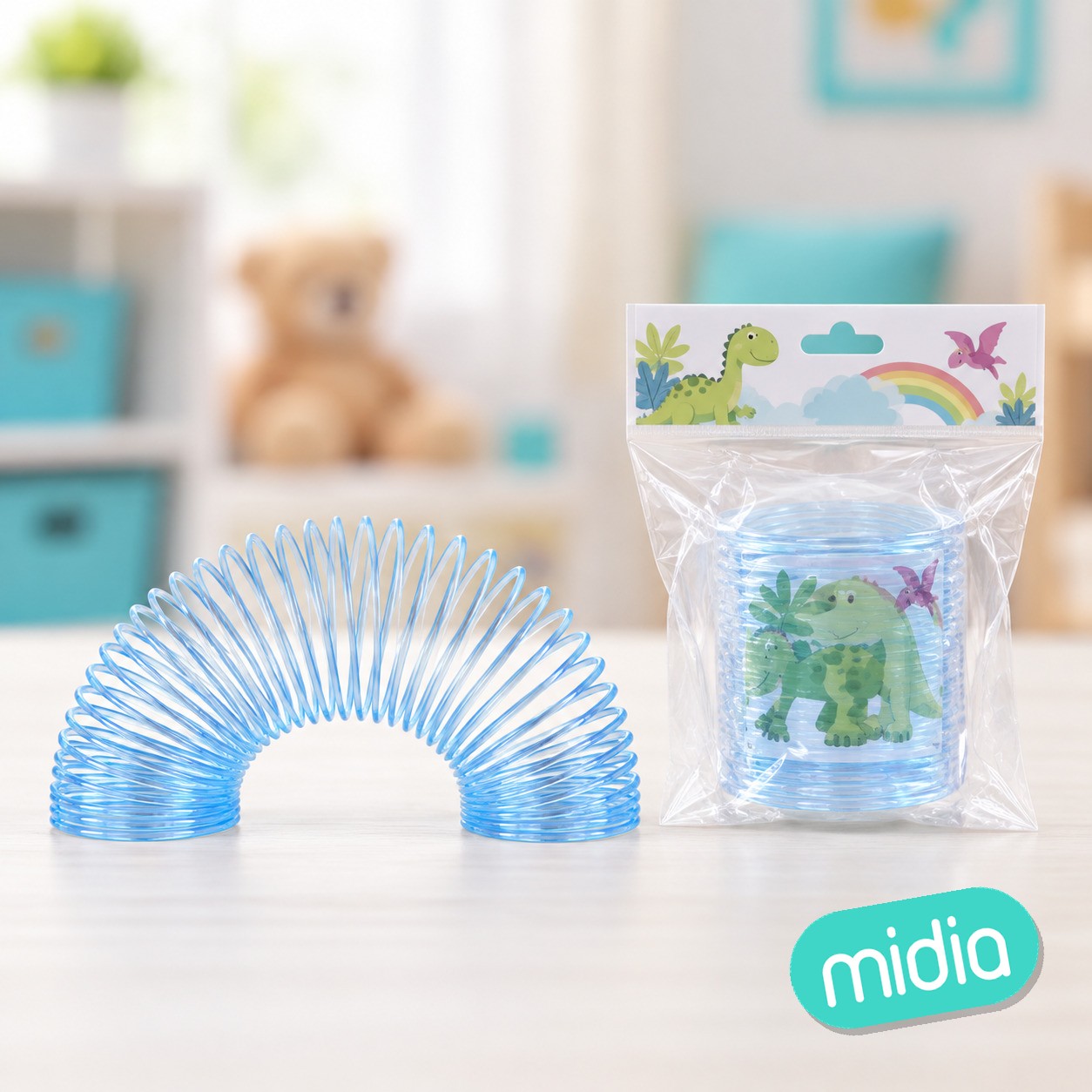 Pack muelle dino 6cm color surtido 1pc