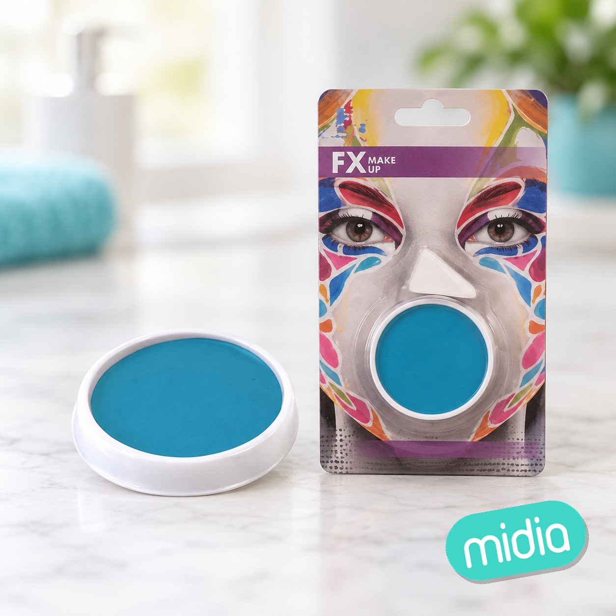 Maquillaje tarrina turquesa