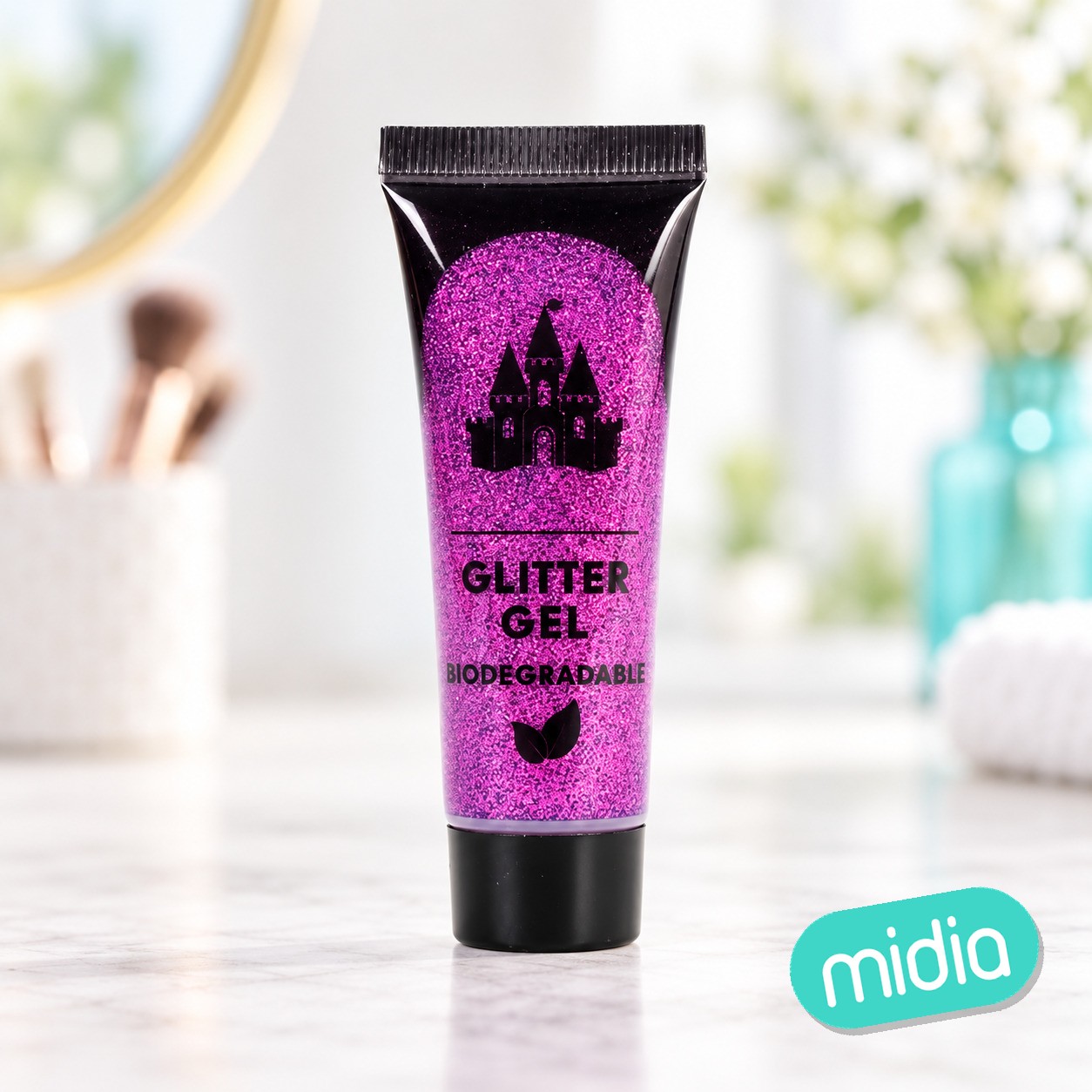 Gel glitter lila biodegradable