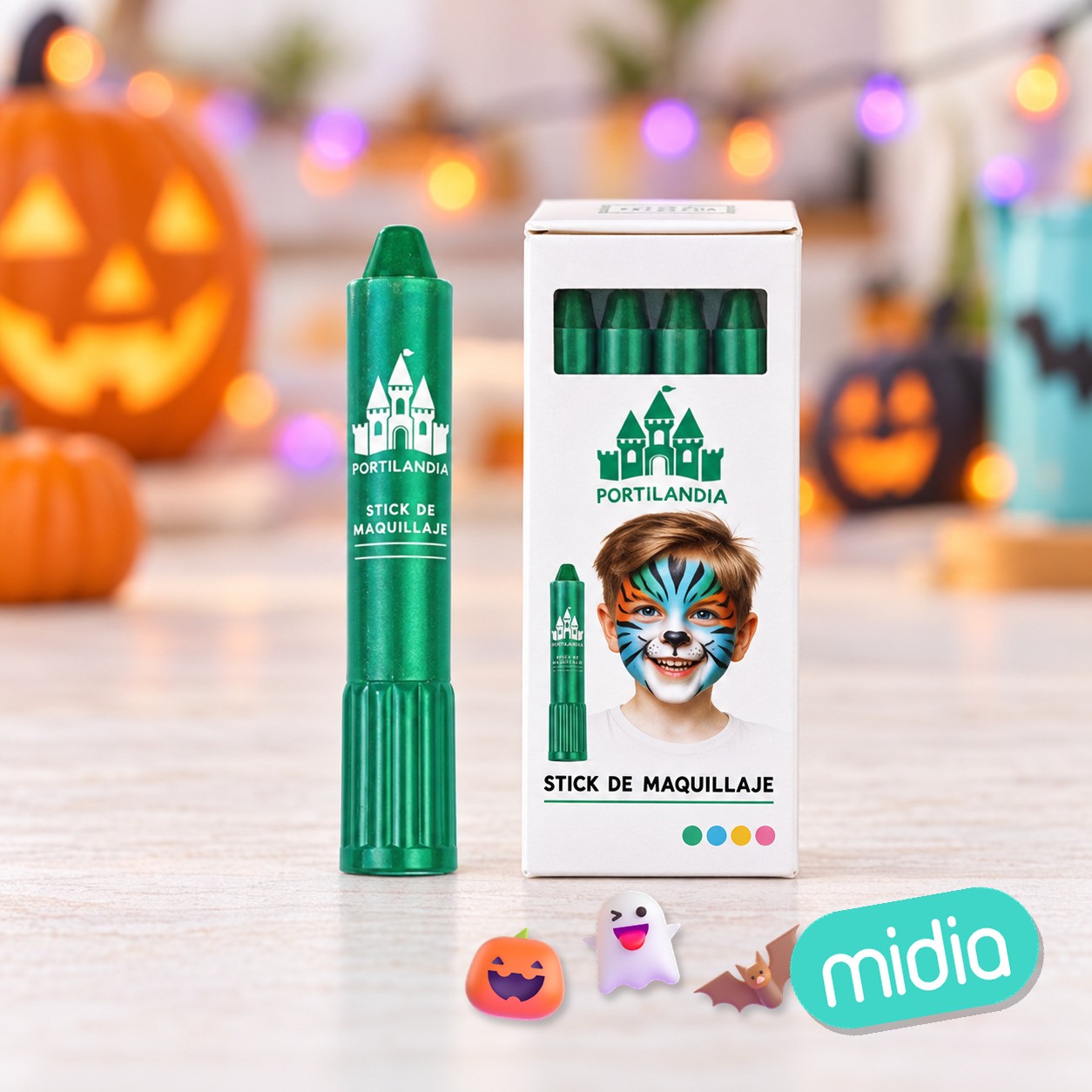 Face stick verde oscuro
