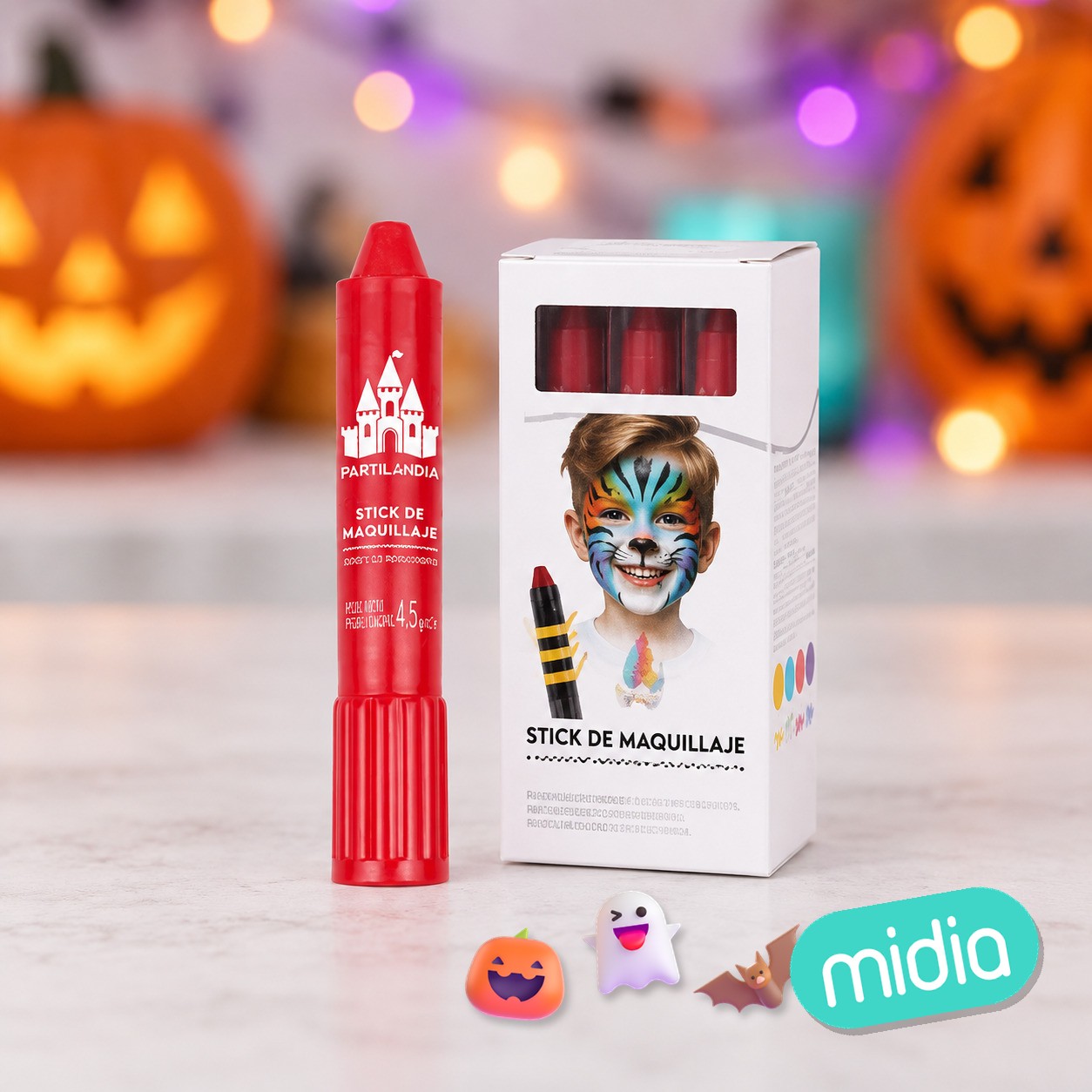 Face stick rojo sangre