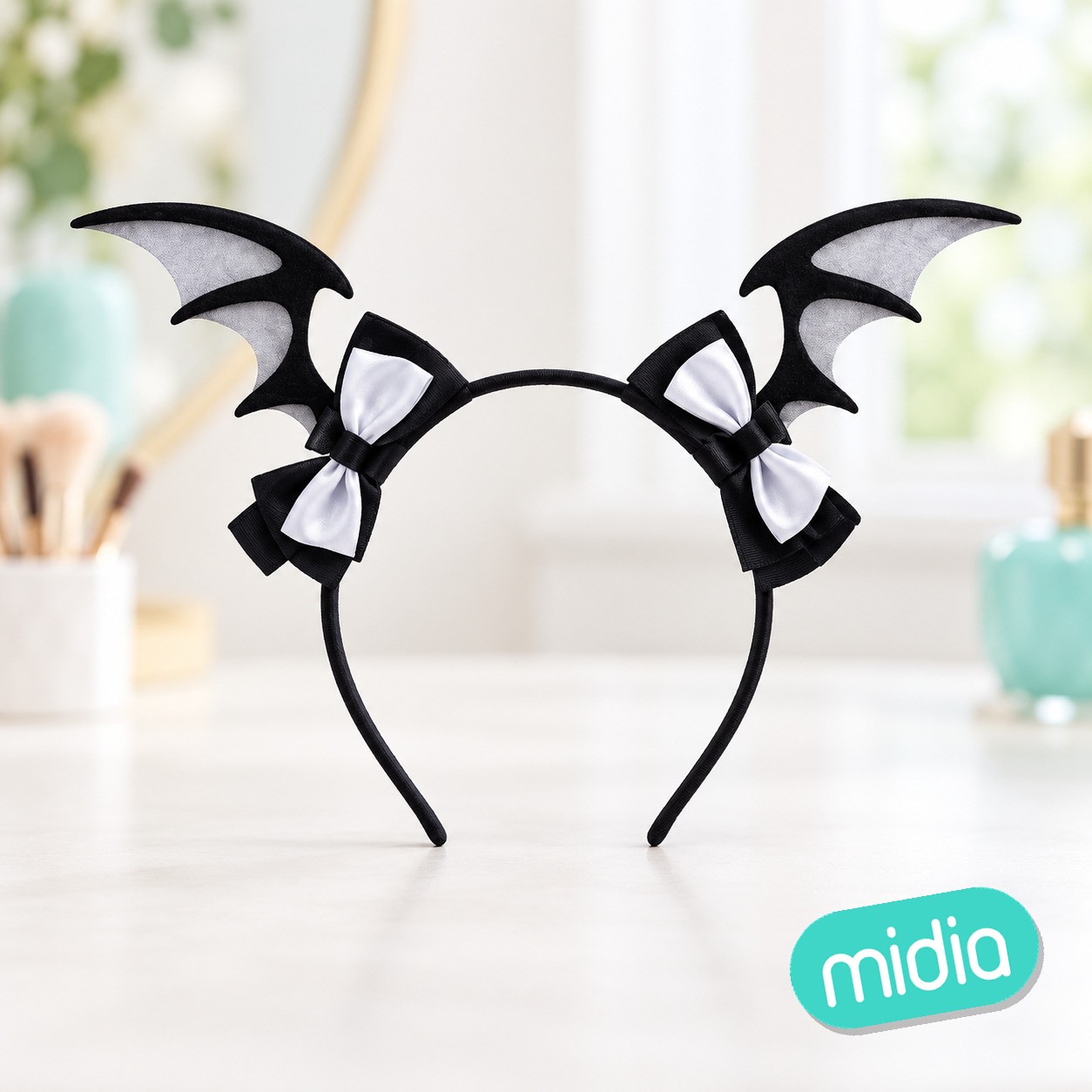 Diadema murcielago lazos