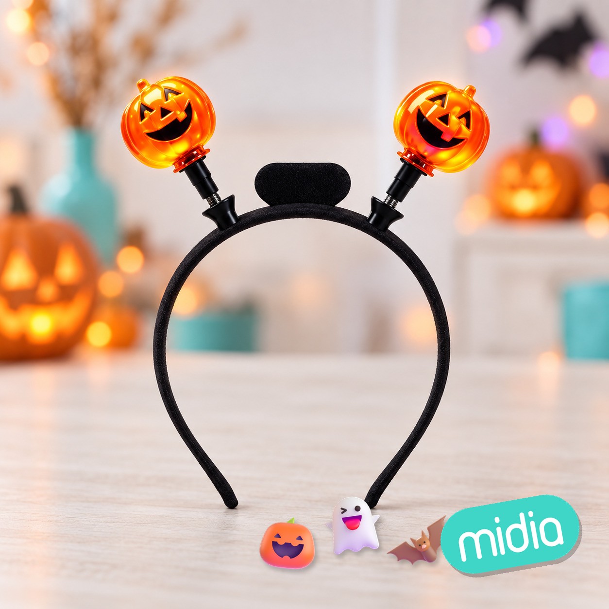 Diadema calabaza luz