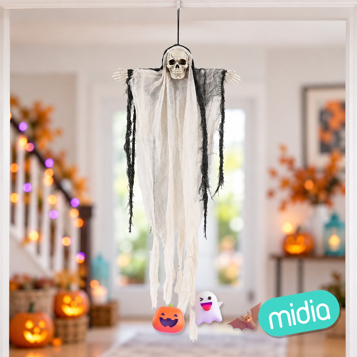 Colgante muerte blanco 75cm
