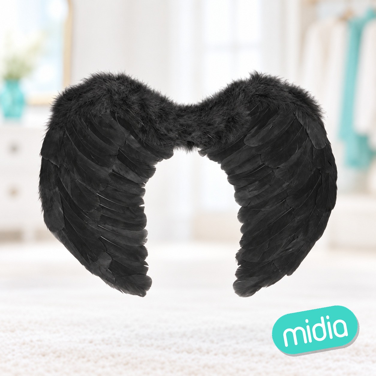 Alas de plumas med 60*45 negras