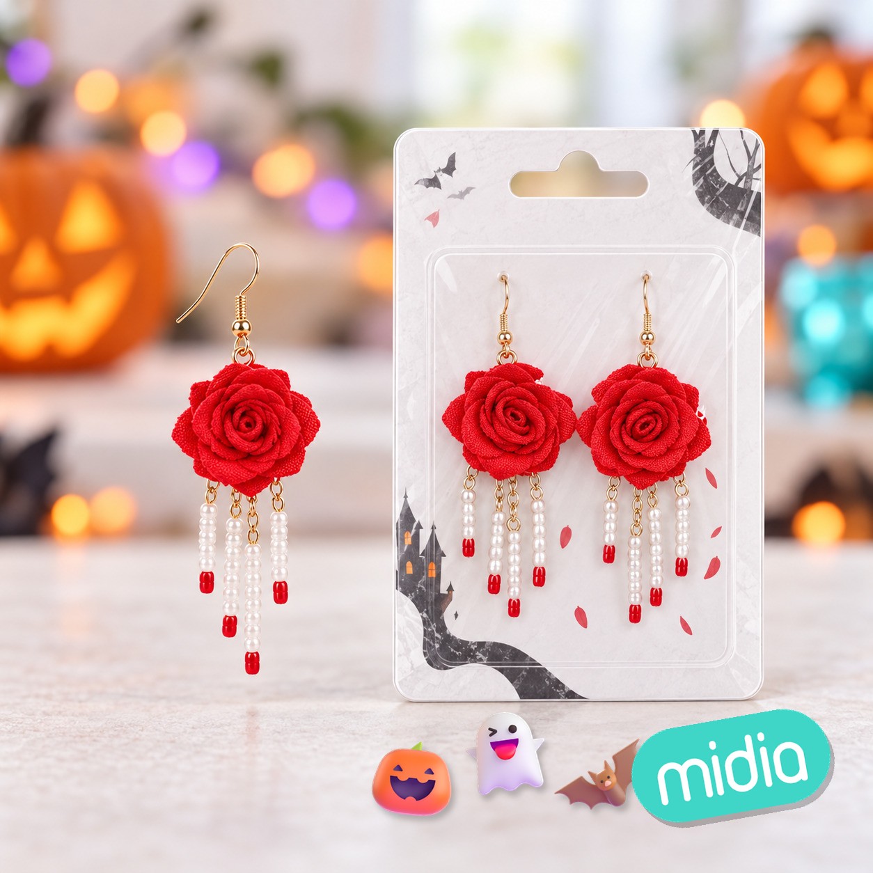 Pendientes bones roses