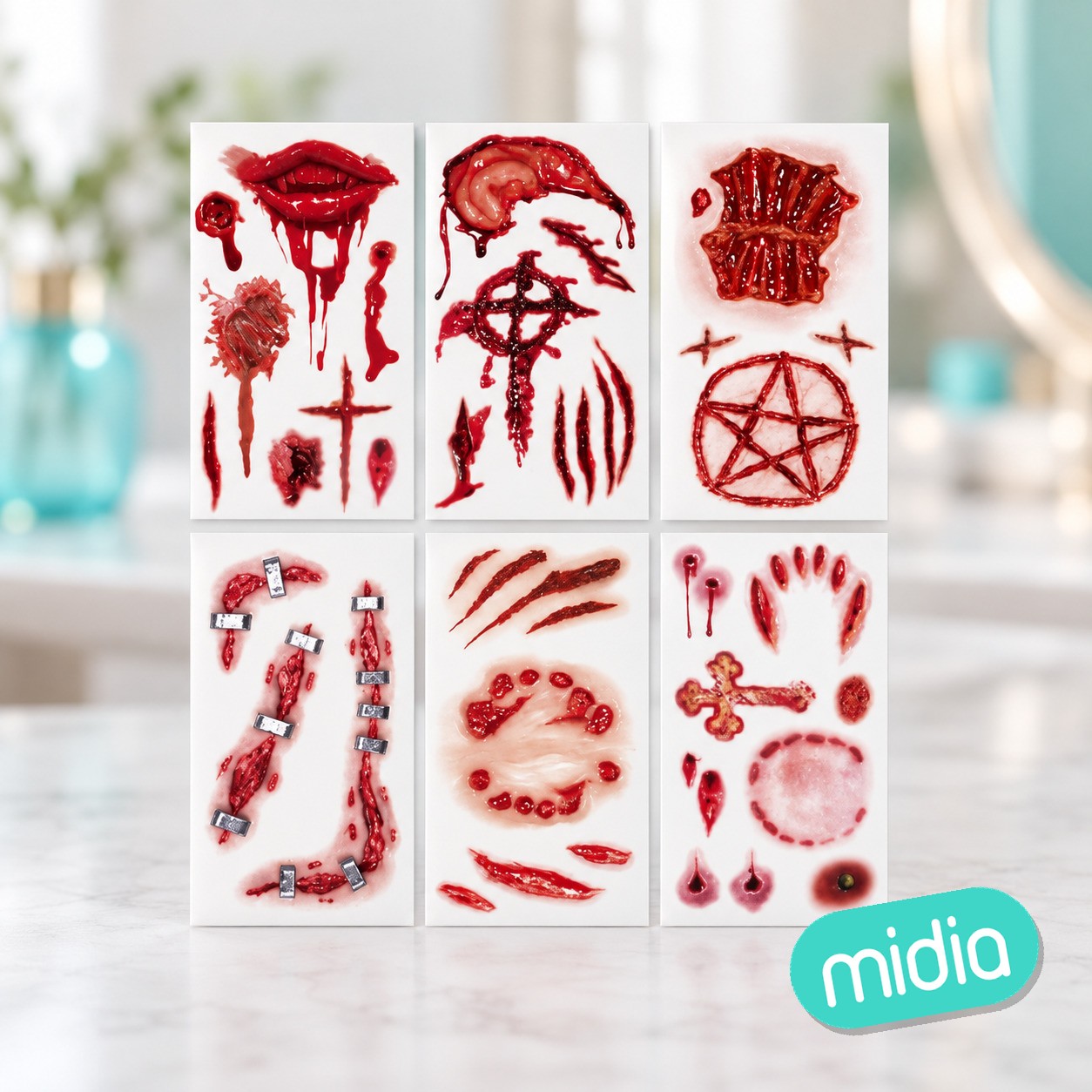 Halloween tatoo 6,8cm surtido 4