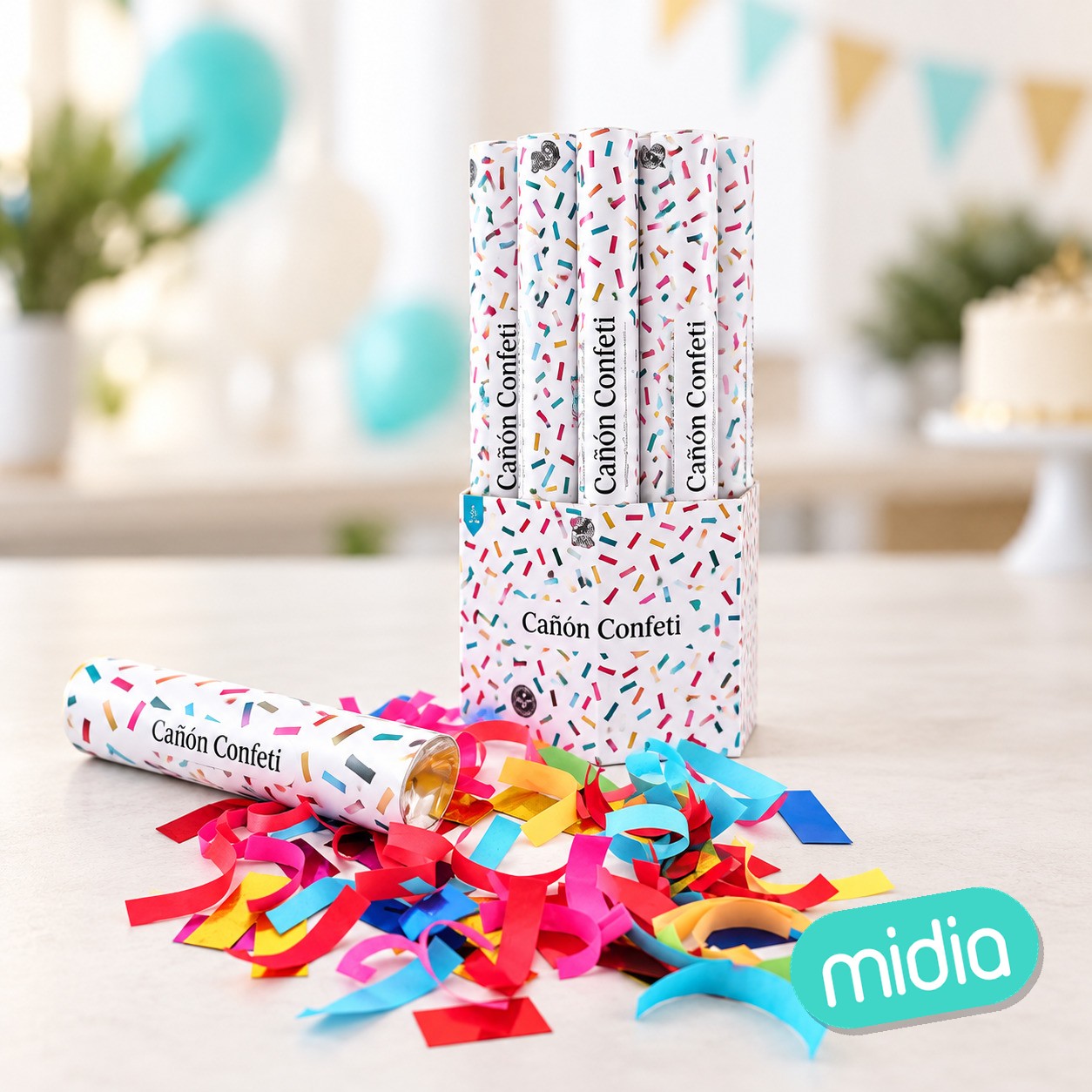 Cañon confetti festivo 60cm