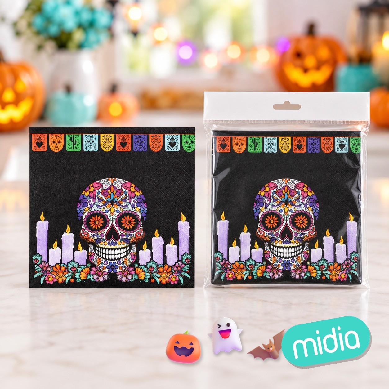 Servilleta dia de muertos 12pcs