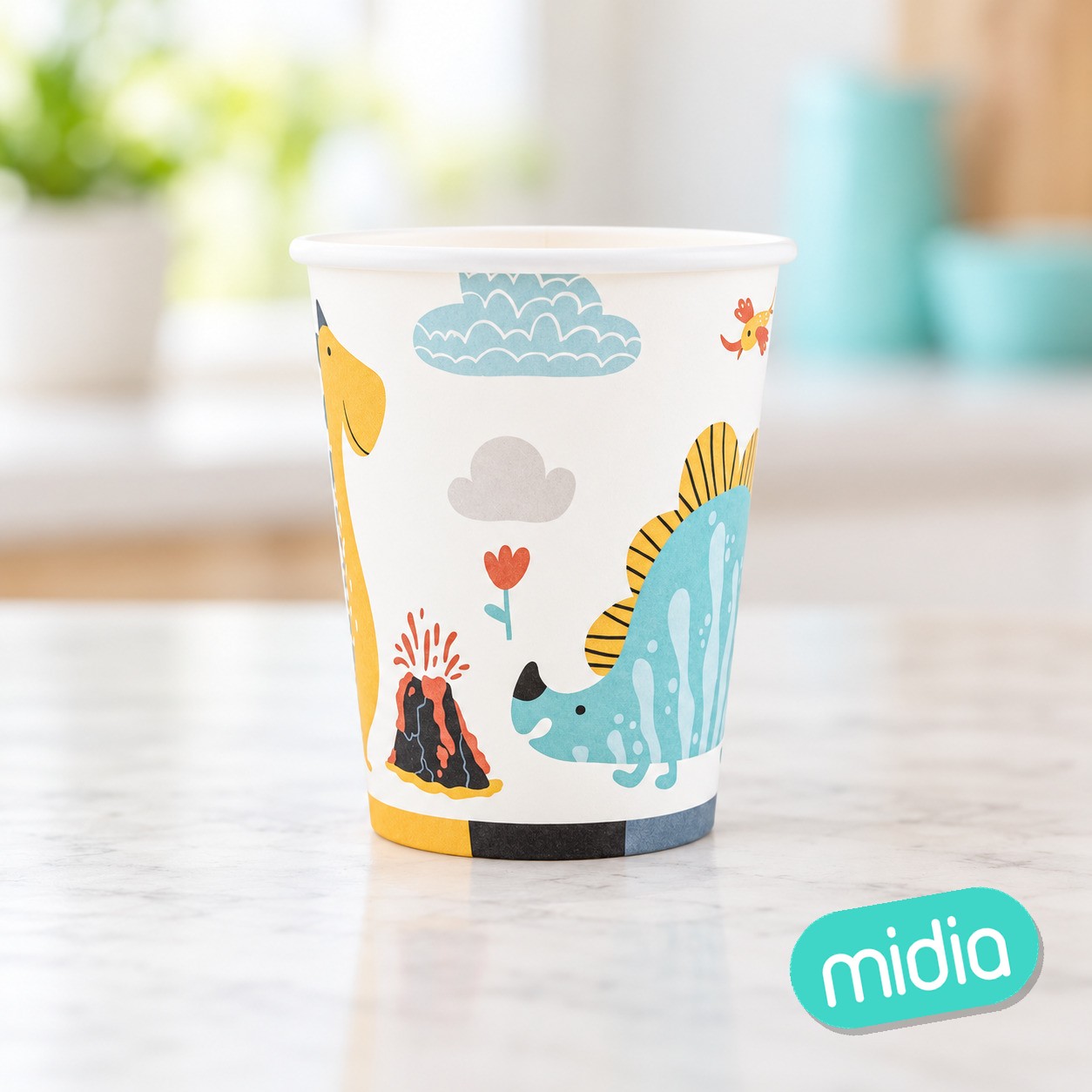 Vaso 9oz/250ml dino 12pcs