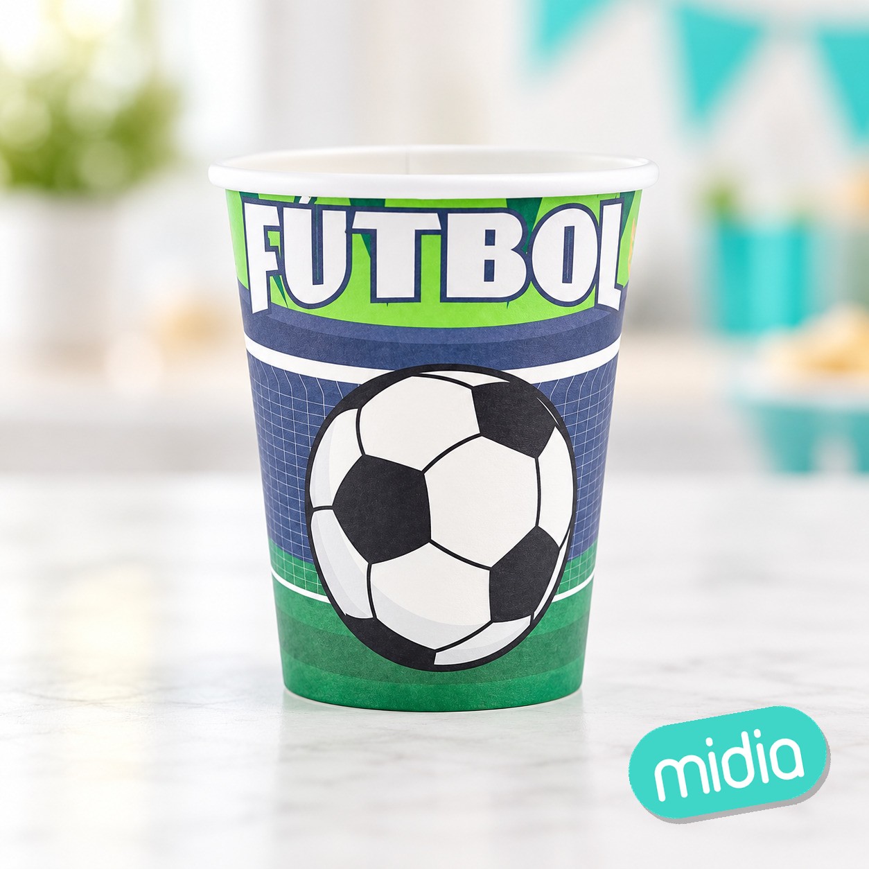 Vaso 9oz/250ml futbol 12pcs