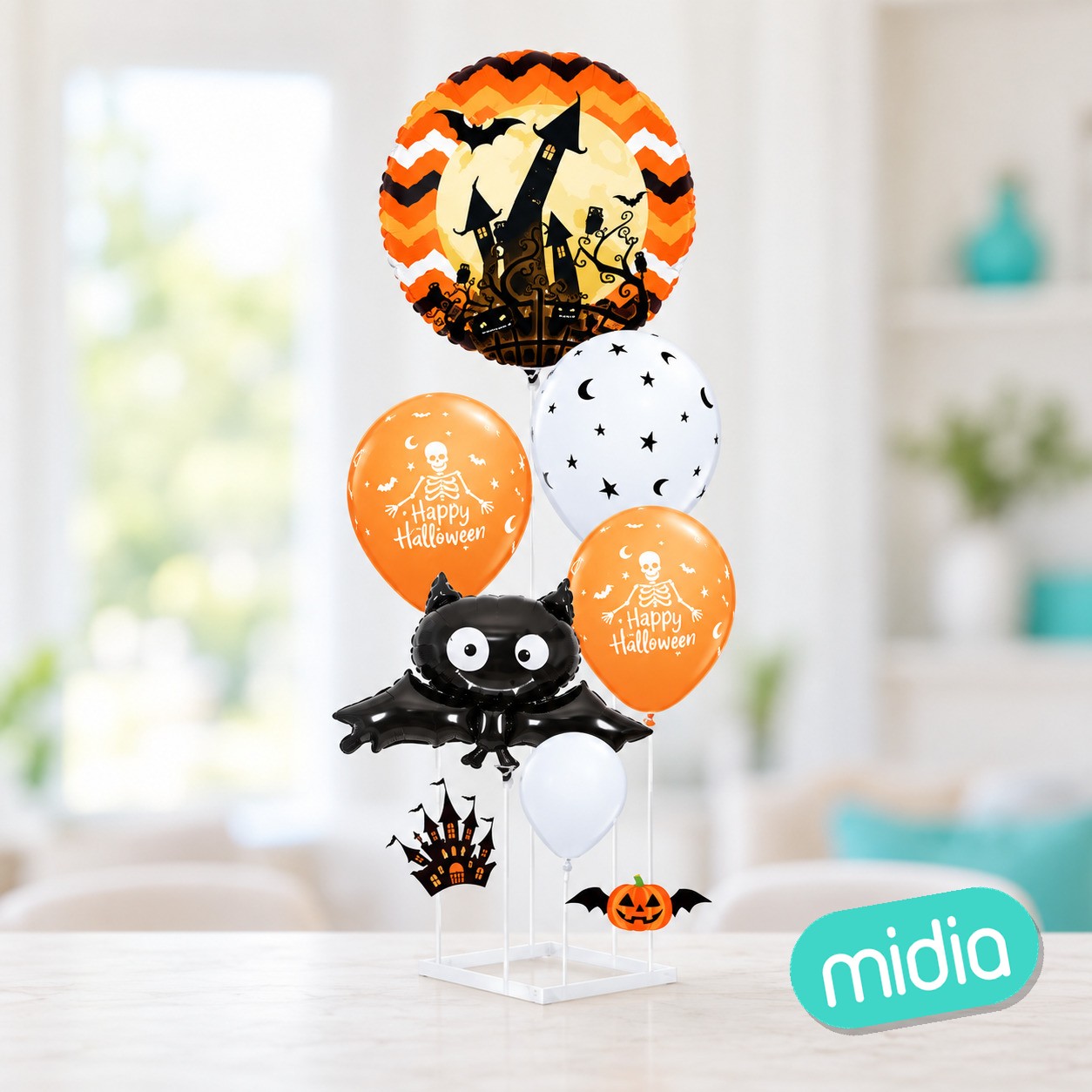 Set columna globos halloween 9pcs
