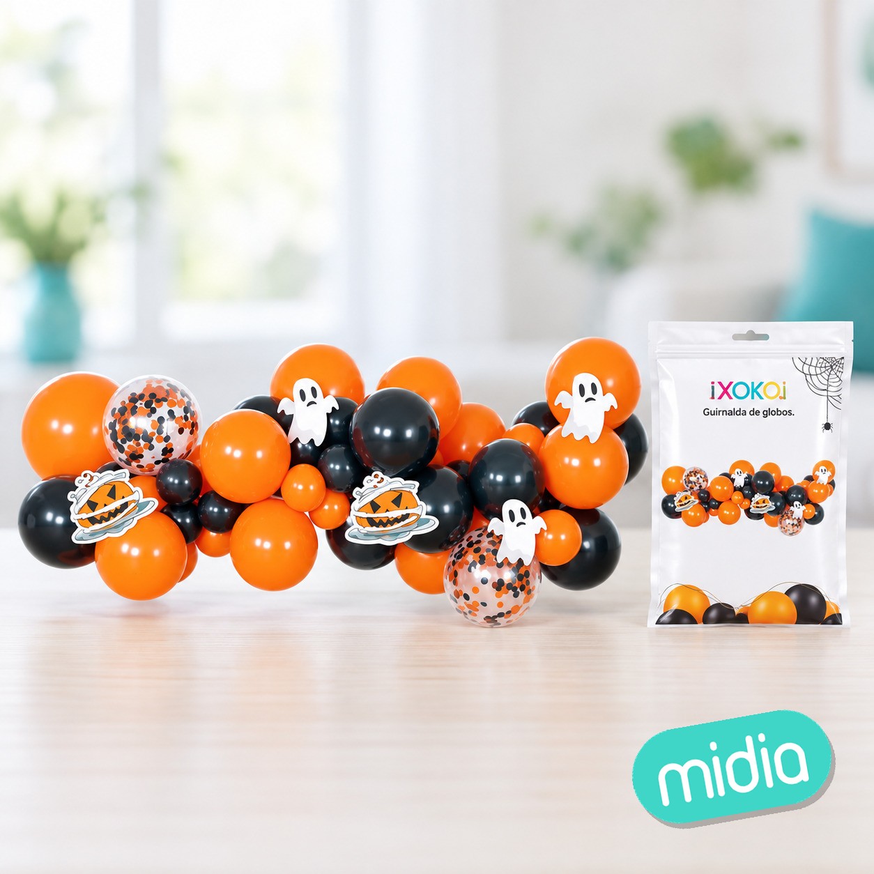 Guirnalda de globos sticker halloween 45pcs