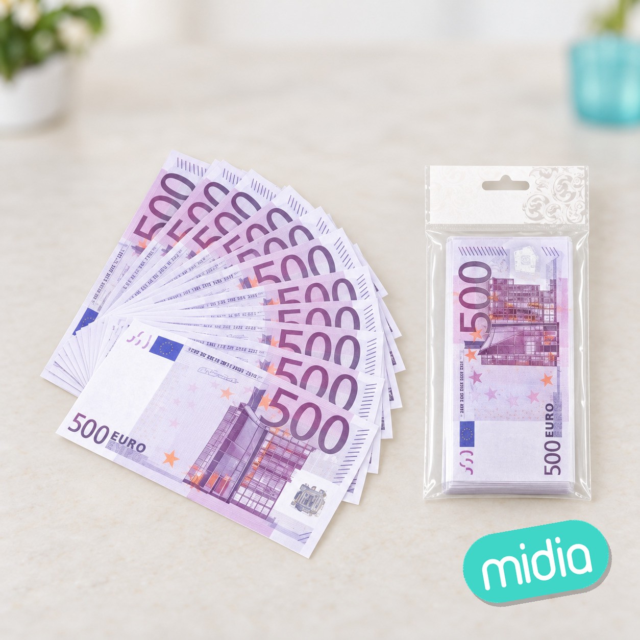 Recambio moneygun de 500 europeo 100pcs