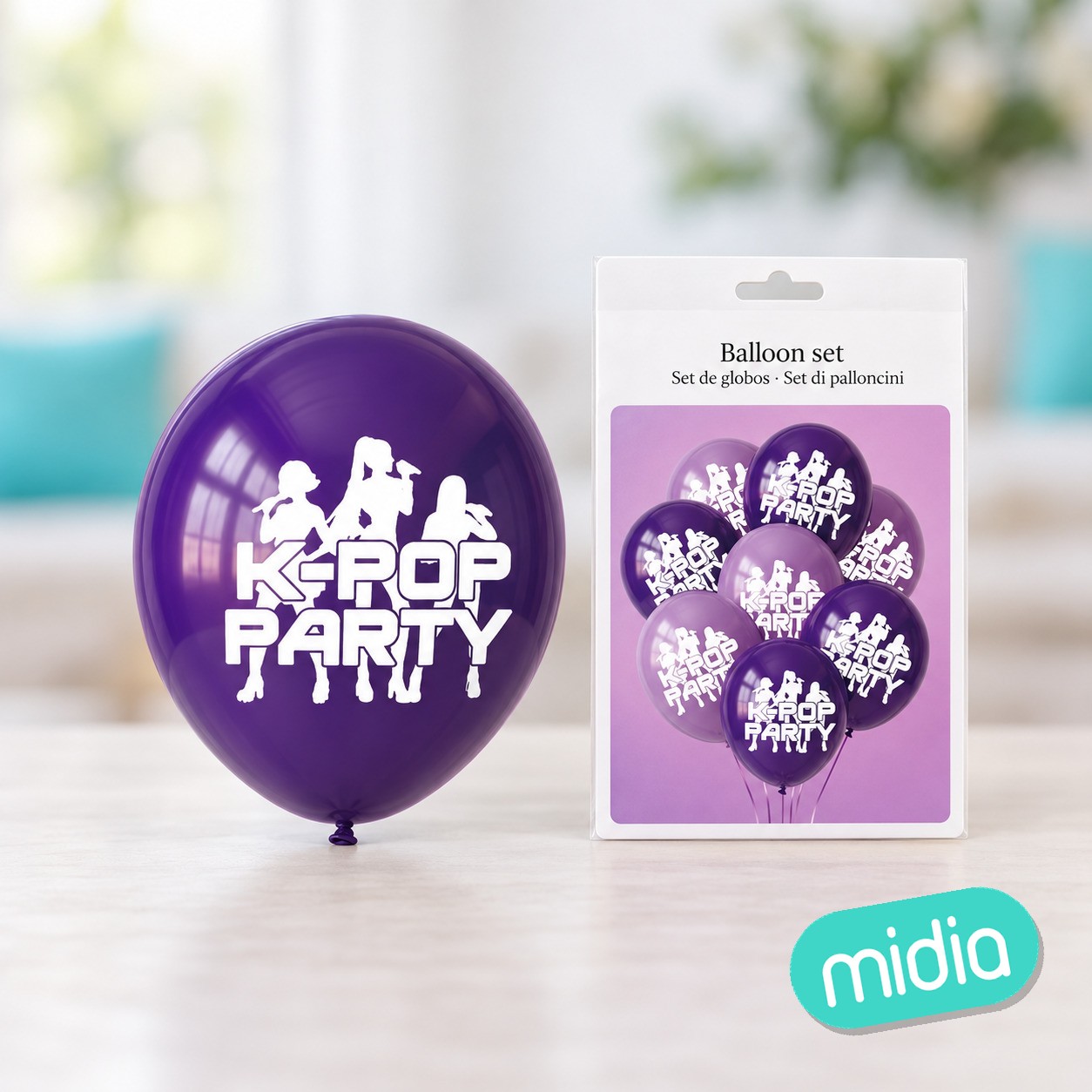 Globo latex print kpop party 2.8g 8pcs